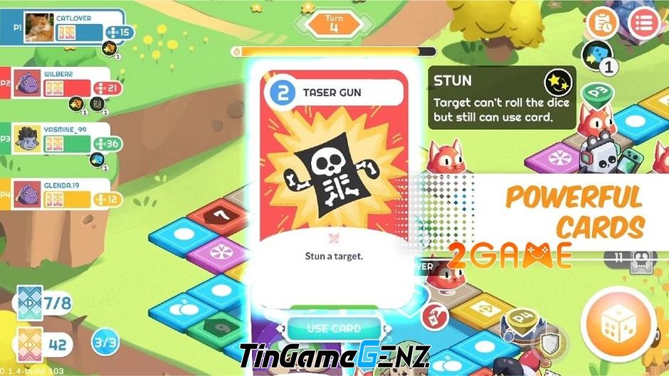 Board game online Dadoo với nhiều thẻ kỹ năng độc đáo trên Android