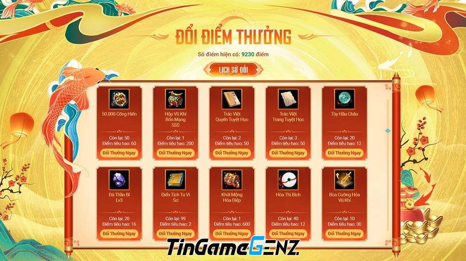 Cá Chép Vượt Vũ Môn: Thử thách đặc biệt, nhận quà hấp dẫn cho game thủ Võ Lâm Truyền Kỳ mùa Tết