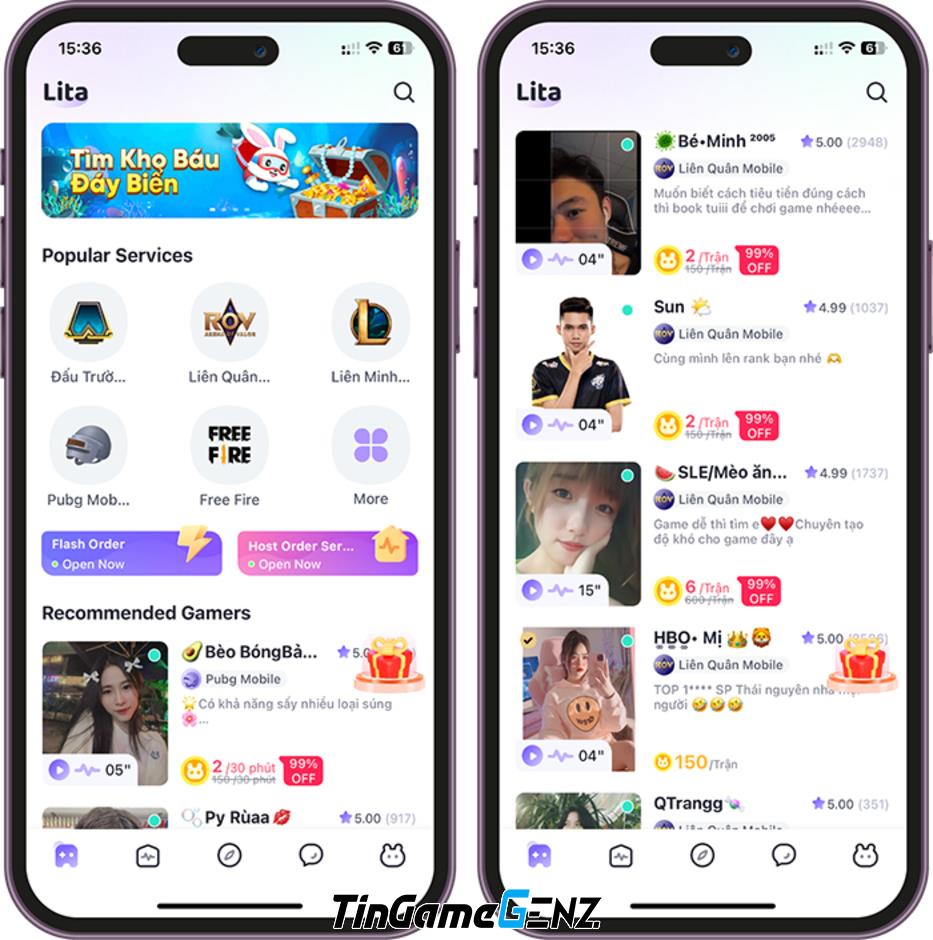 Các tên hot xuất hiện trên App Lita trong mùa Giáng sinh 2023