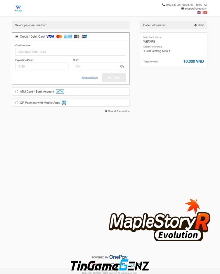 Cách nạp MapleStory R: Evolution nhanh chóng và dễ dàng