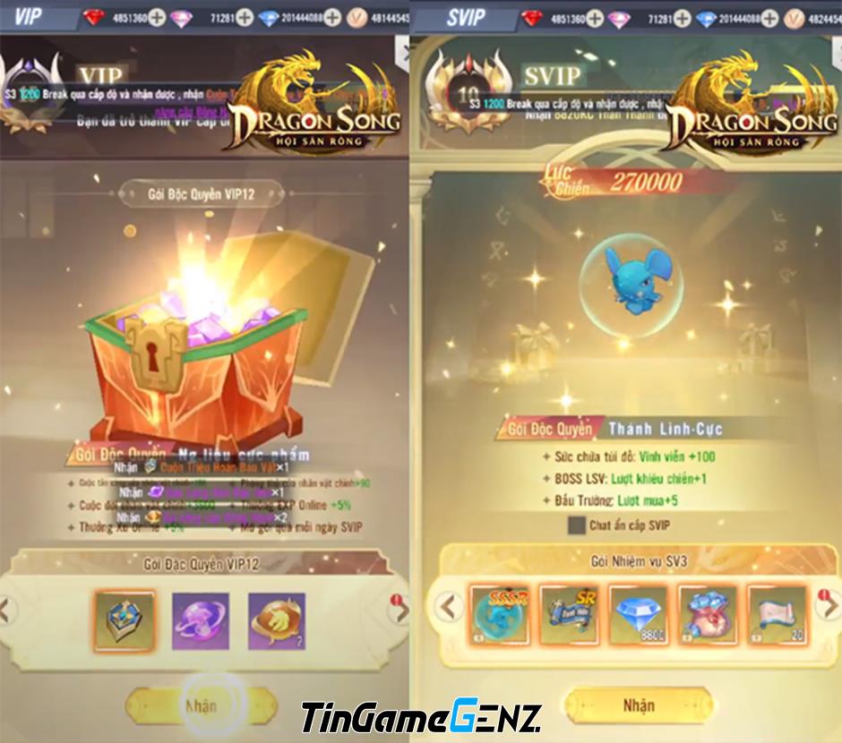 Cách tăng sức mạnh chiến đấu dễ dàng trong game Dragon Song: Hội Săn Rồng