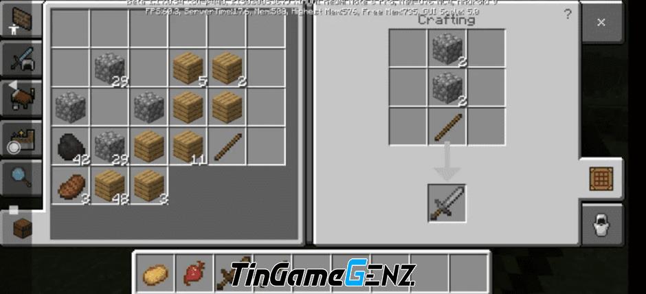 Cách tạo thanh kiếm trong Minecraft năm 2024