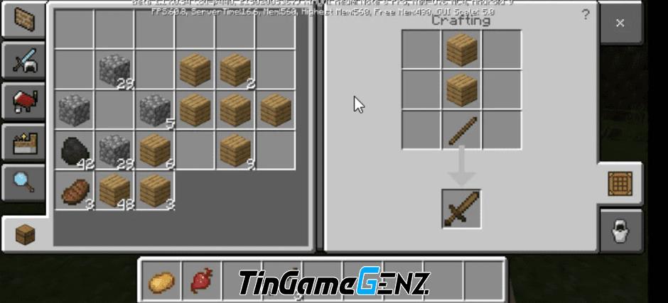 Cách tạo thanh kiếm trong Minecraft năm 2024