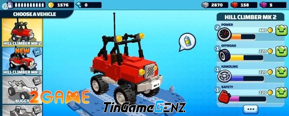 Cách vượt địa hình khó trong LEGO Hill Climb Adventures