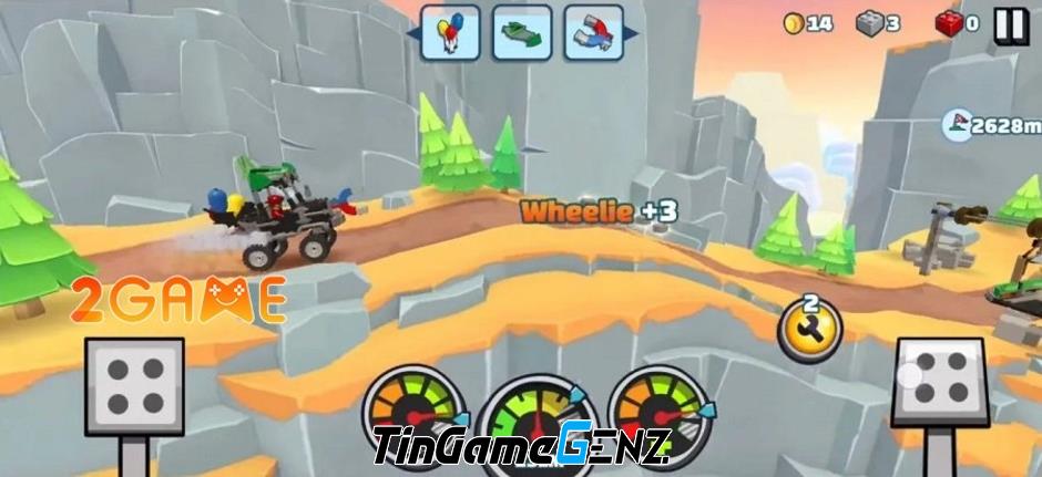 Cách vượt địa hình khó trong LEGO Hill Climb Adventures