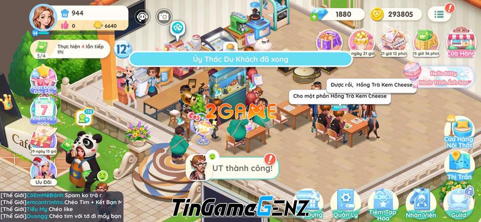 Café VNG: Game mô phỏng đáng yêu, hoạt động nhiều nhất tháng 4