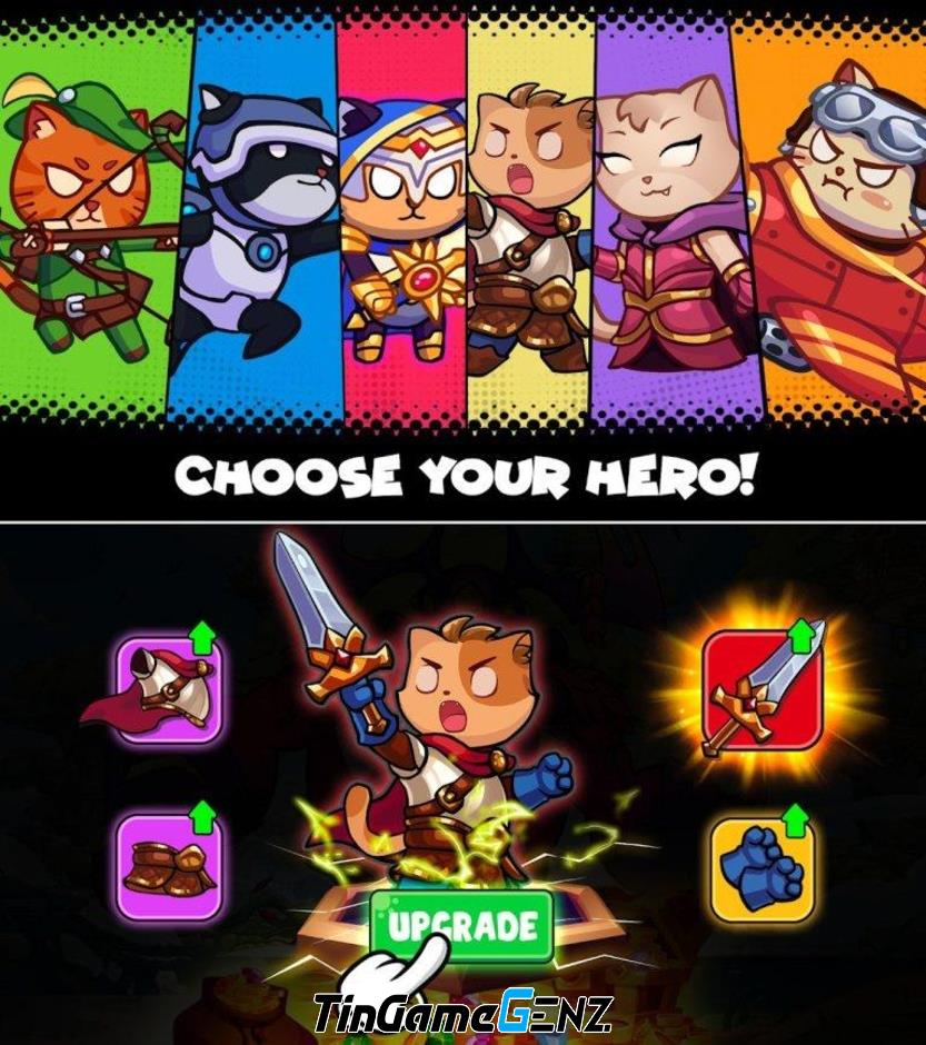 Cat Legend: Idle RPG War - Game do Việt Nam sản xuất đã xuất hiện trên Google Play Store