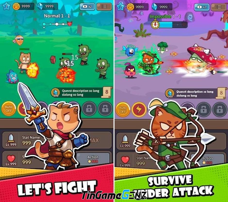 Cat Legend: Idle RPG War - Game do Việt Nam sản xuất đã xuất hiện trên Google Play Store