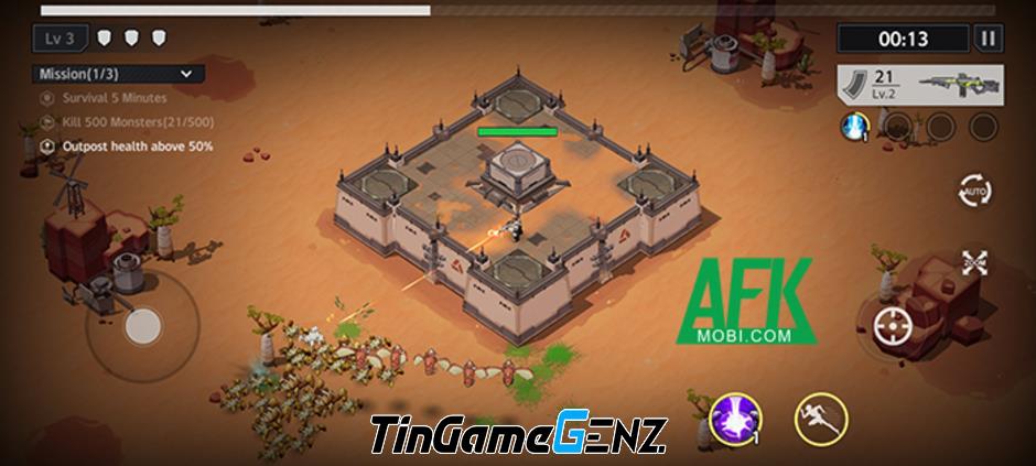 Chinh Phục Hành Tinh Sa Mạc: Khám Phá Game Phòng Thủ Outpost Stand: Alien Rush!