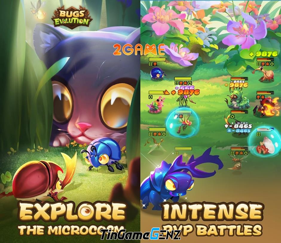 Chơi game Bugs Evolution và trở thành những chú bọ đáng yêu