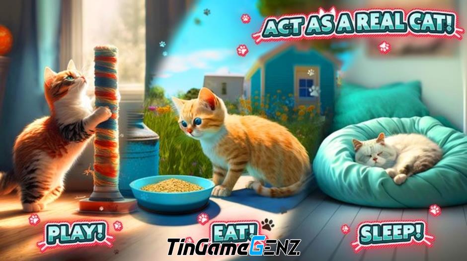 Chơi game Cat Simulator 2 và trở thành mèo hoàng thượng 