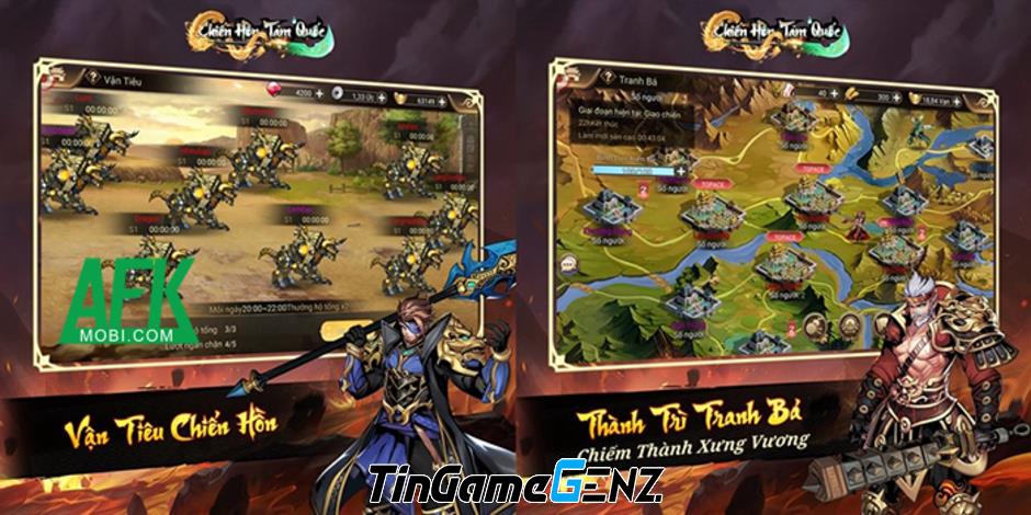 Chơi game Chiến Hồn Tam Quốc Mobile để thư giãn