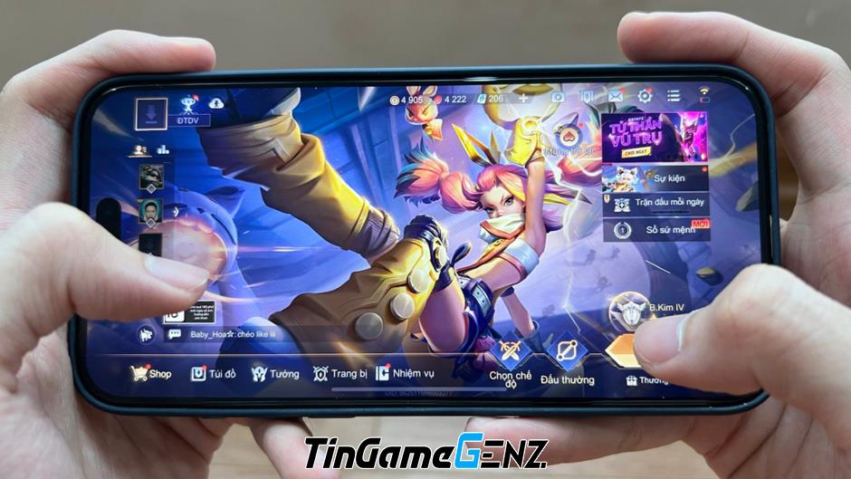 Chơi game liên tục trên iPhone 15 Pro Max: Cảm nhận về nhiệt độ máy.