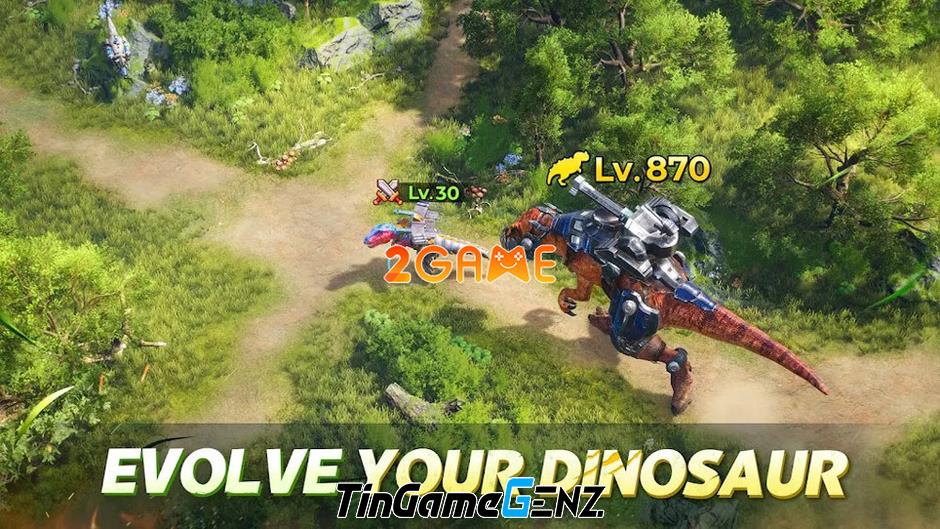 Clash of Dinos - Game chiến thuật với đề tài khủng long trong tương lai hấp dẫn.