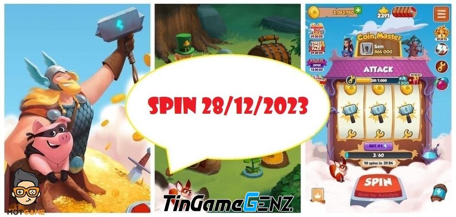 Code Coin Master 28/12 - Nhận link spin miễn phí hôm nay