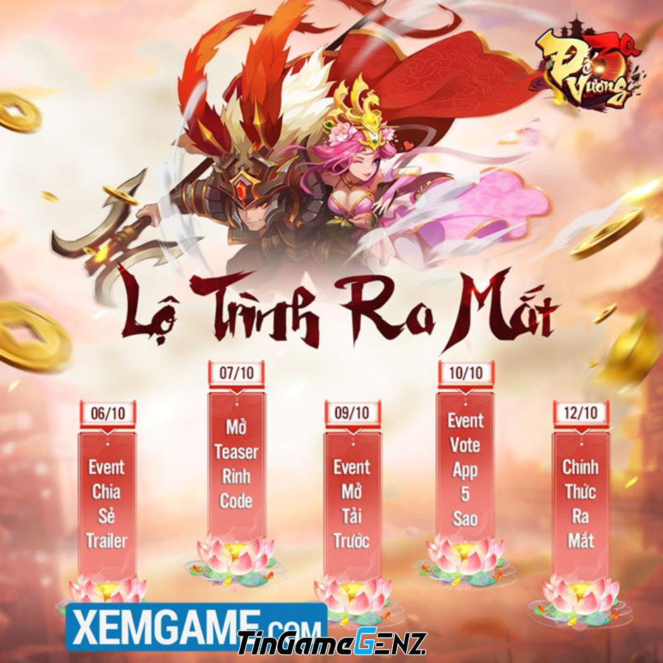 Công bố lộ trình ra mắt game Tam Quốc Đế Vương 3Q Mobile chiến thuật