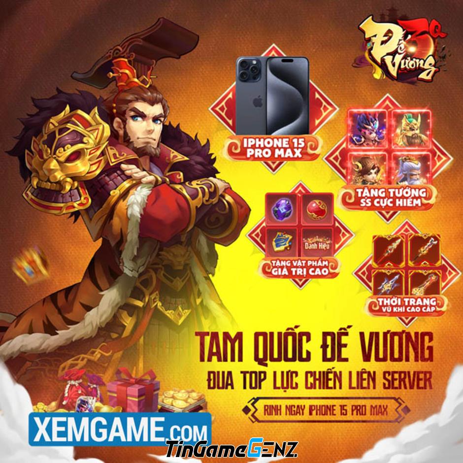 Công bố lộ trình ra mắt game Tam Quốc Đế Vương 3Q Mobile chiến thuật