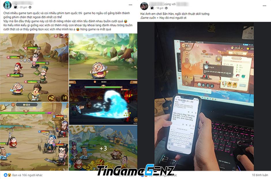 Cộng đồng 3Q Tí Nị khen ngợi game mới, chuyển sang máy chủ Hàn để kiểm tra tướng.