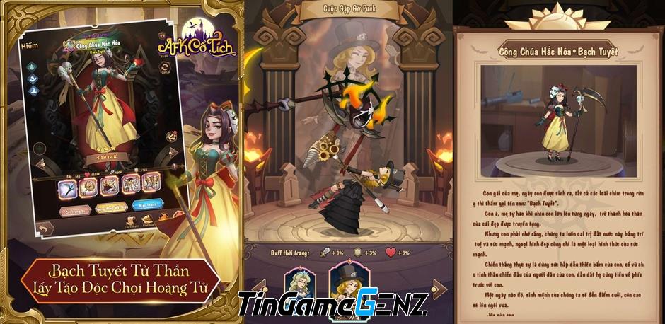 Cộng đồng đam mê Khăn Đỏ và Bạch Tuyết trong game AFK Cổ Tích