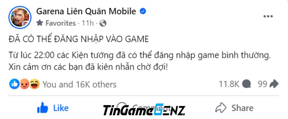 Cộng đồng Liên Quân chờ đợi một tháng, nhưng bị Garena gây khó khăn với sự cố bất ngờ