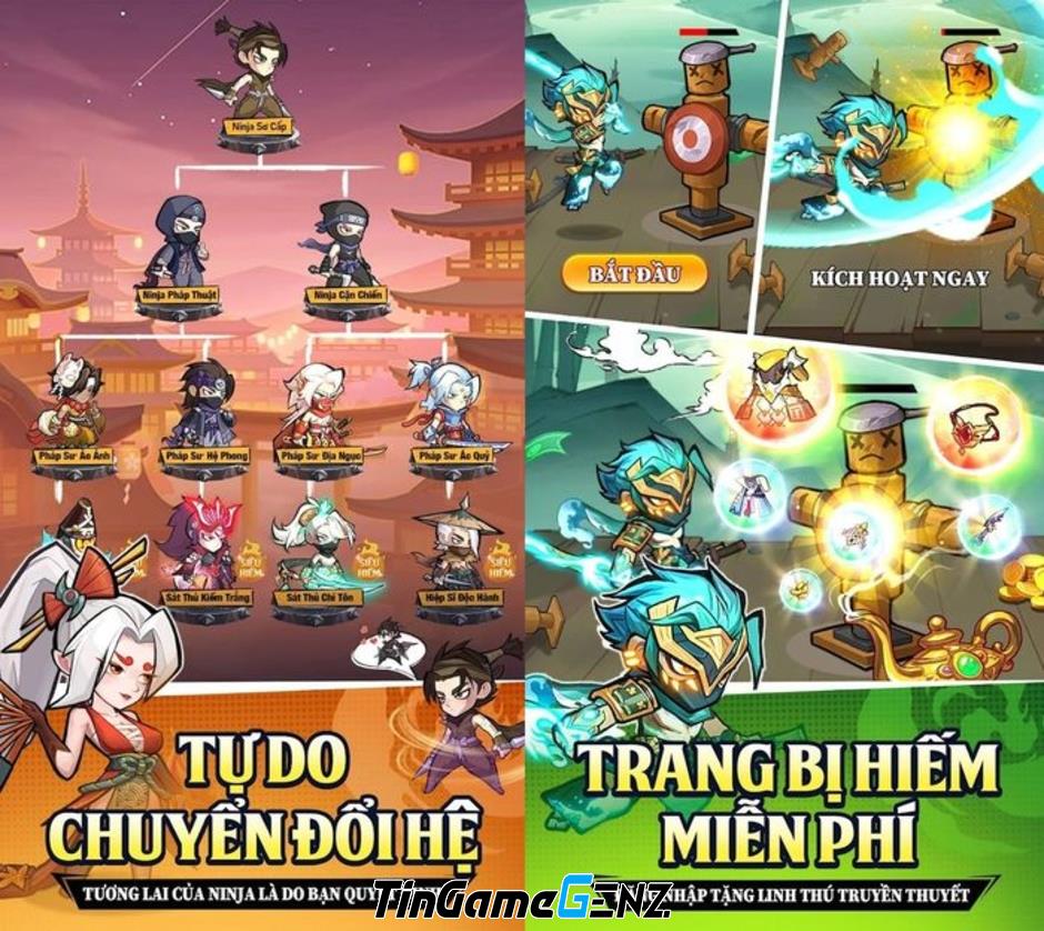 Đăng ký trước game Ninja Tiến Lên - Game nhập vai nhàn rỗi