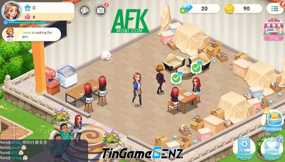 Đánh giá Hello Café: Game kinh doanh quán Cà phê chất lượng từ VNGGames