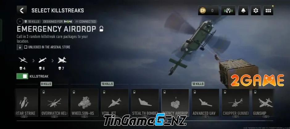 Danh sách Killstreaks sử dụng trong game COD Warzone Mobile