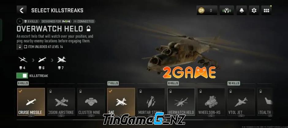 Danh sách Killstreaks sử dụng trong game COD Warzone Mobile