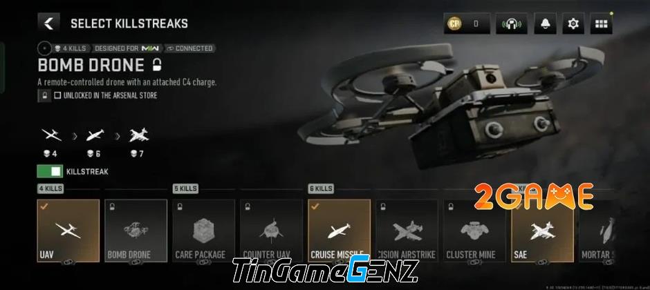 Danh sách Killstreaks sử dụng trong game COD Warzone Mobile