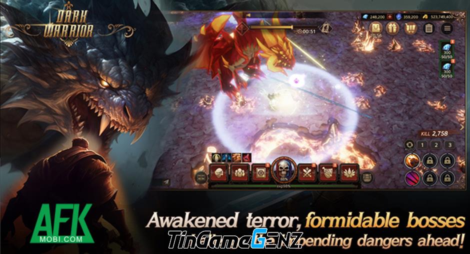 Dark Warrior Idle - Game nhập vai chặt chém cày ngục tối như Diablo, Path of Exile