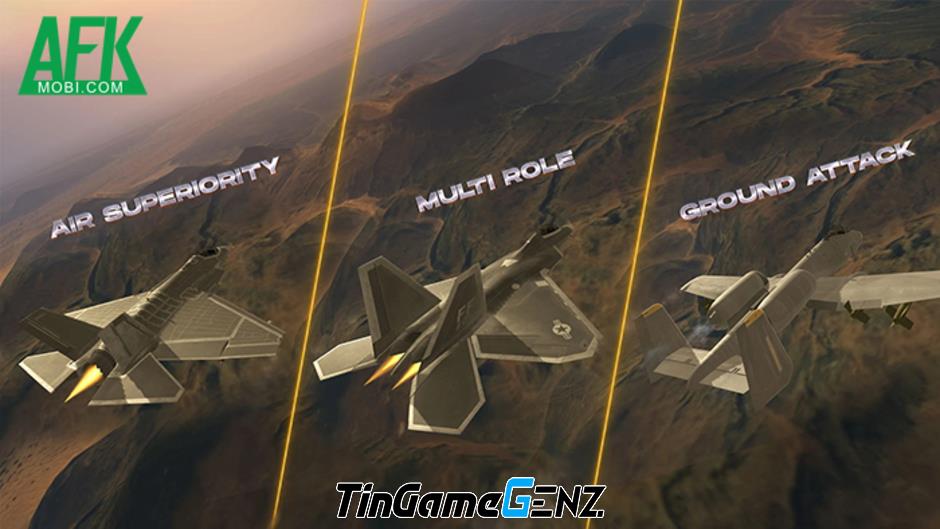 Điều khiển phi cơ chiến đấu trên không trong game AeroMayhem PvP: Air Combat Ace