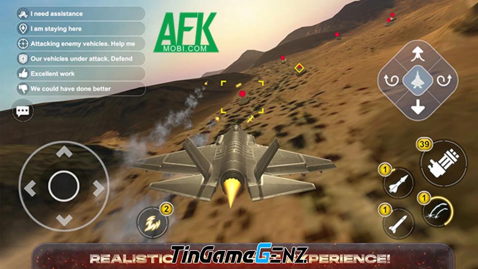 Điều khiển phi cơ chiến đấu trên không trong game AeroMayhem PvP: Air Combat Ace