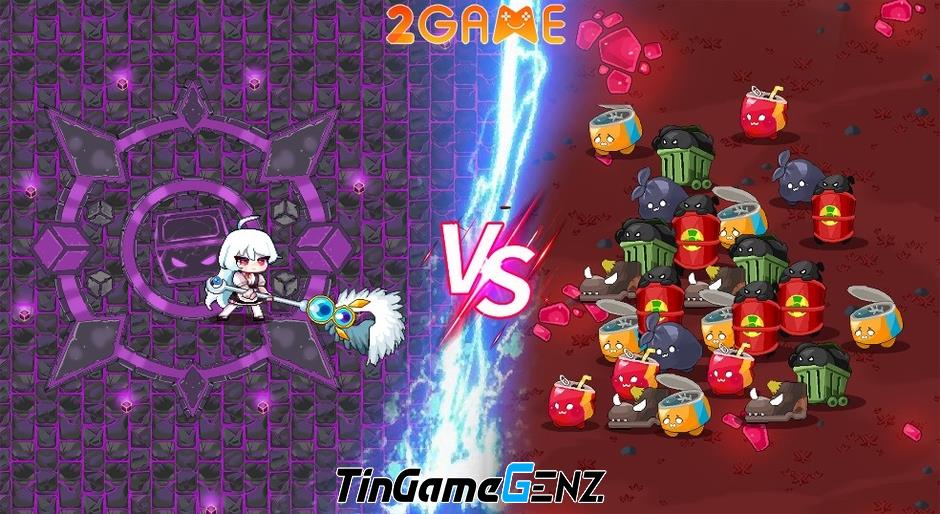 Dọn rác hầm ngục trong trò chơi Dungeon Sweeper KiKi