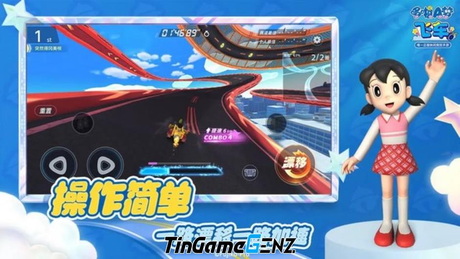 Doraemon và Nobita đua xe tốc độ trong game mobile mới Doraemon Speed cùng Mèo ú