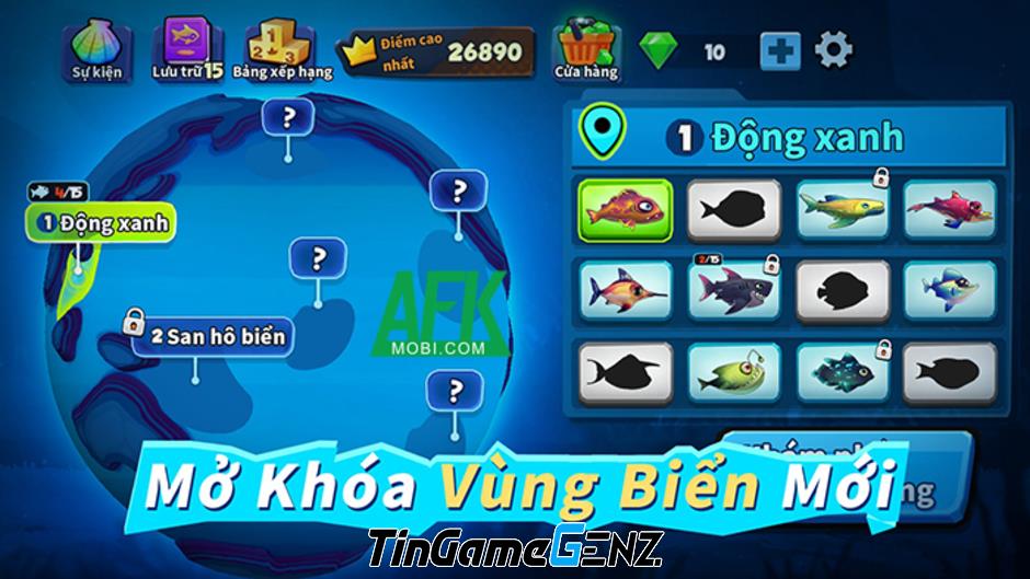 Fish Clash - Game casual sinh tồn Cá Lớn Nuốt Cá Bé, lấy cảm hứng từ Feeding Frenzy