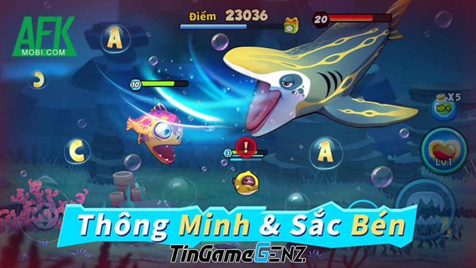 Fish Clash - Game casual sinh tồn Cá Lớn Nuốt Cá Bé, lấy cảm hứng từ Feeding Frenzy