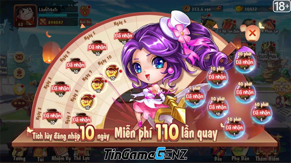 Game 3Q Tí Nị tặng quà nhiều, không cần nạp!