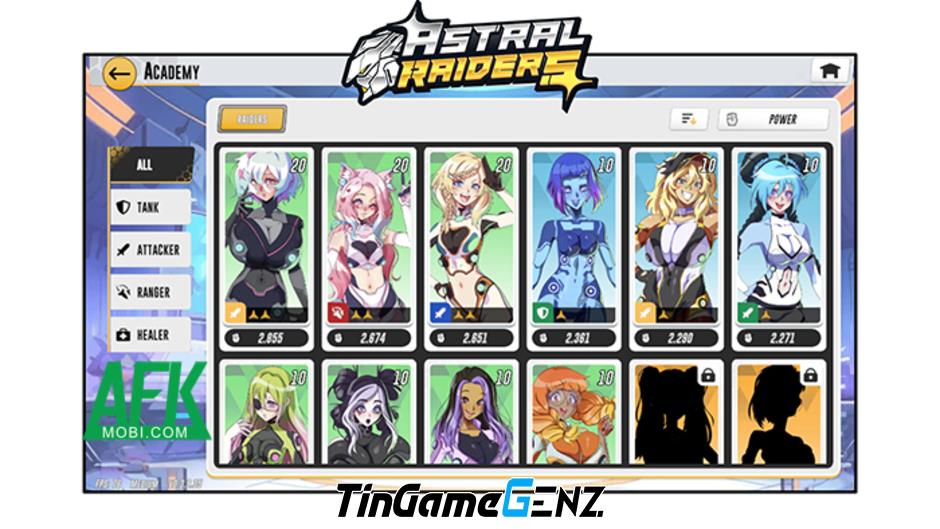 Game Astral Raiders: Tập hợp đội hình nữ waifu để điều khiển mecha