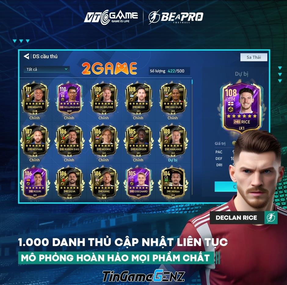 Game bóng đá Be a Pro Football sẽ được VTC phát hành tại Việt Nam