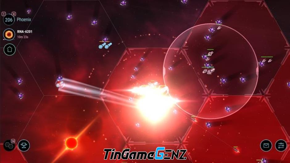 Game chiến thuật Hades' Star: DARK NEBULA trong không gian.