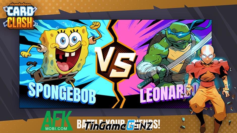 Game chiến thuật thẻ bài Nickelodeon Card Clash với chủ đề đa vũ trụ hoạt hình