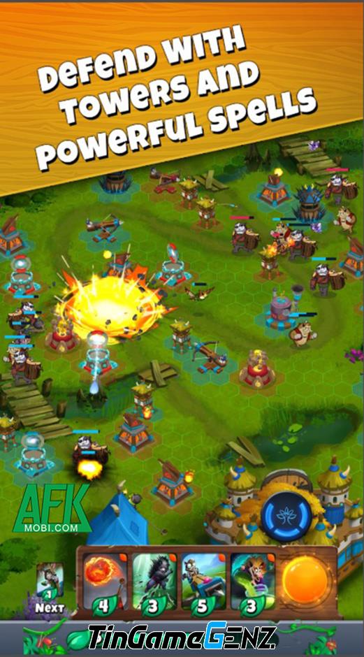 Game chiến thuật thủ tháp PvP Tower Rush Legends với chủ đề thế giới động vật