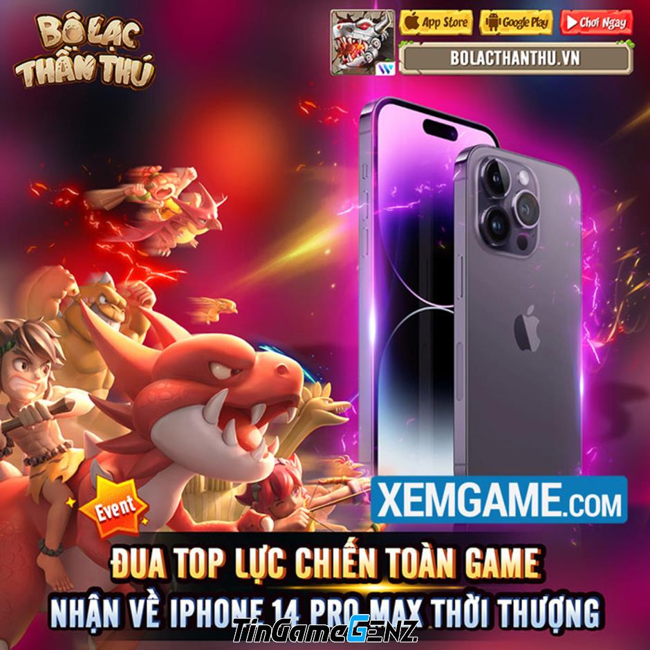 Game đấu pet Bộ Lạc Thần Thú ra mắt và tổ chức event đua Top nhận quà hấp dẫn.