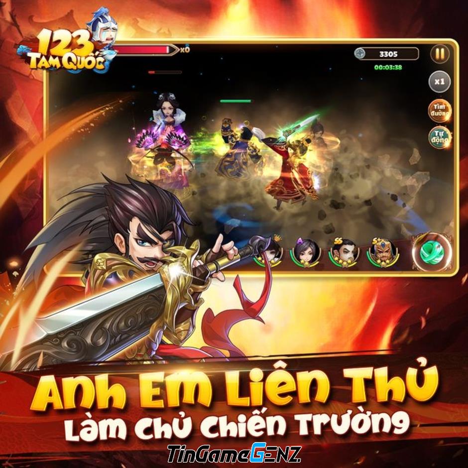 Game đấu tướng chiến thuật 123 Tam Quốc sắp ra mắt với tốc độ và chiến thắng nhanh chóng