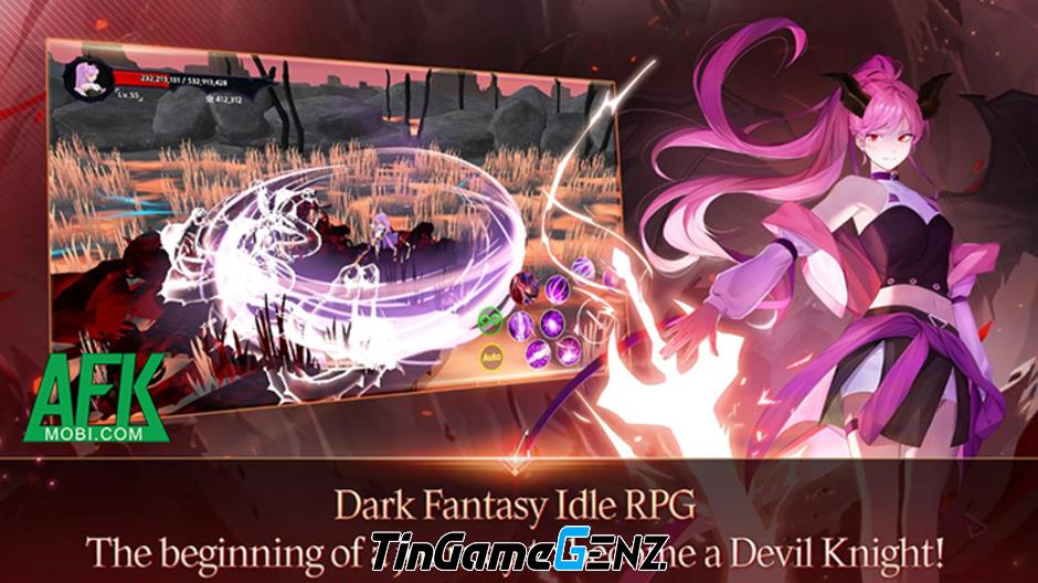 Game Devil Knights Idle: Chiến đấu với cô nàng waifu bốc lửa