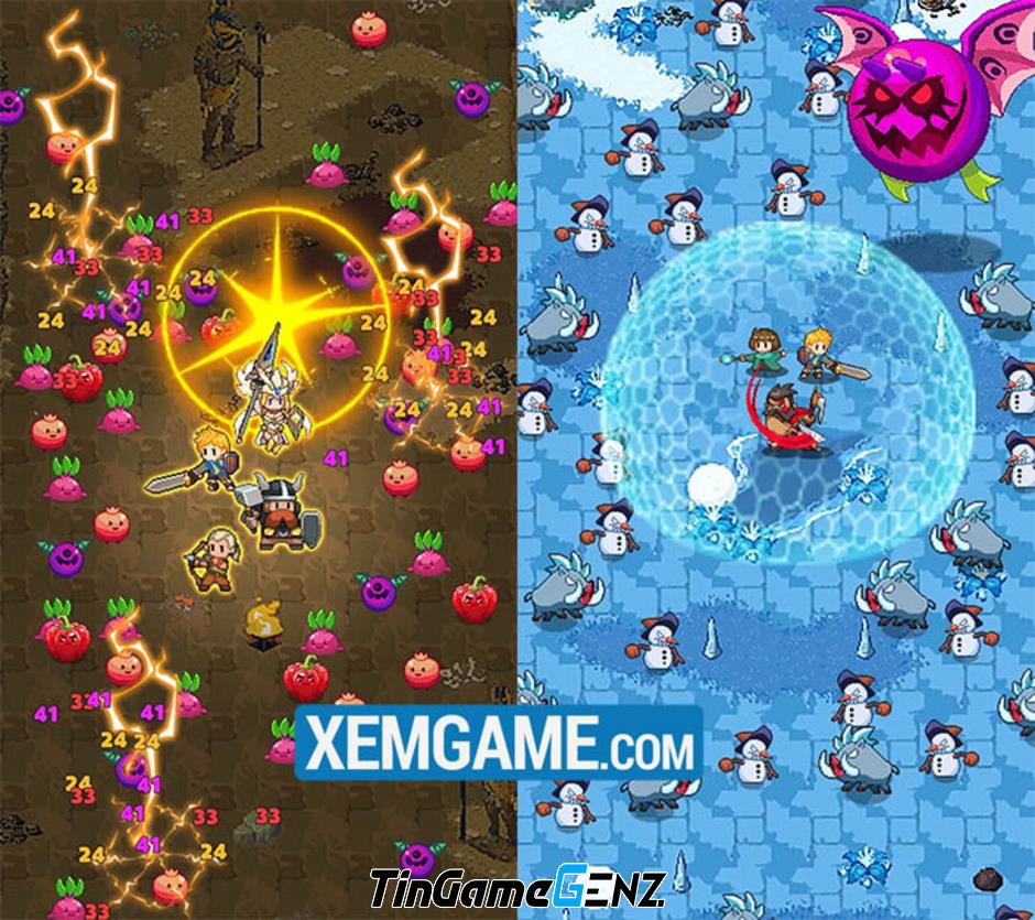 Game Dungeon Raid: nhập vai idle với đồ họa pixel đỉnh cao