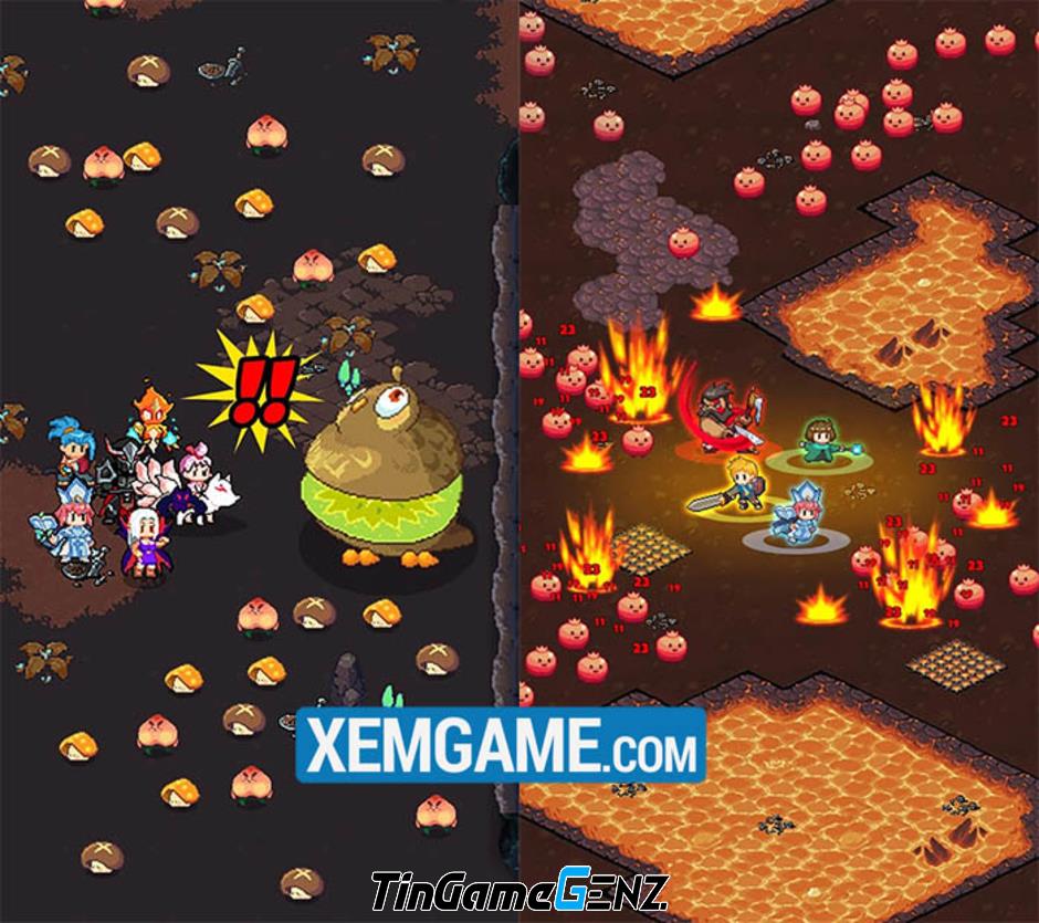 Game Dungeon Raid: nhập vai idle với đồ họa pixel đỉnh cao