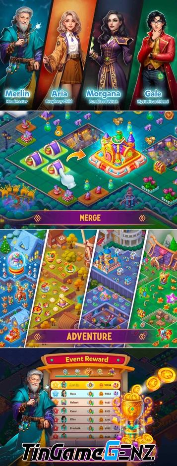 Game giải đố thế giới phép thuật Wizard World: Magic Merge đã có mặt trên Google Play Store.