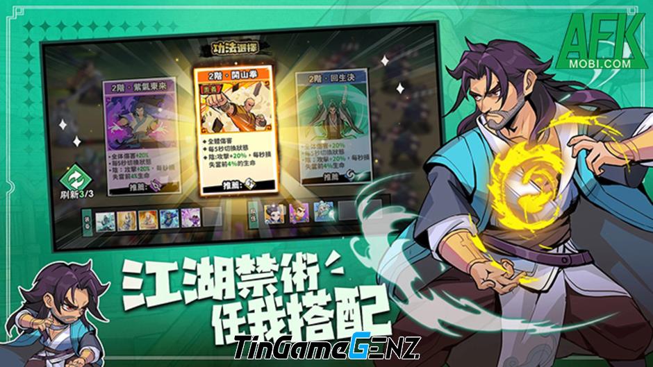 Game KungFu Star: Phòng thủ roguelike theo chủ đề võ hiệp Kim Dung