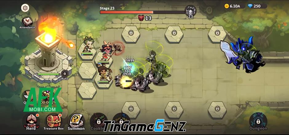 Game Legend of Defenders: Lối chơi Tháp Phòng đầy cải tiến